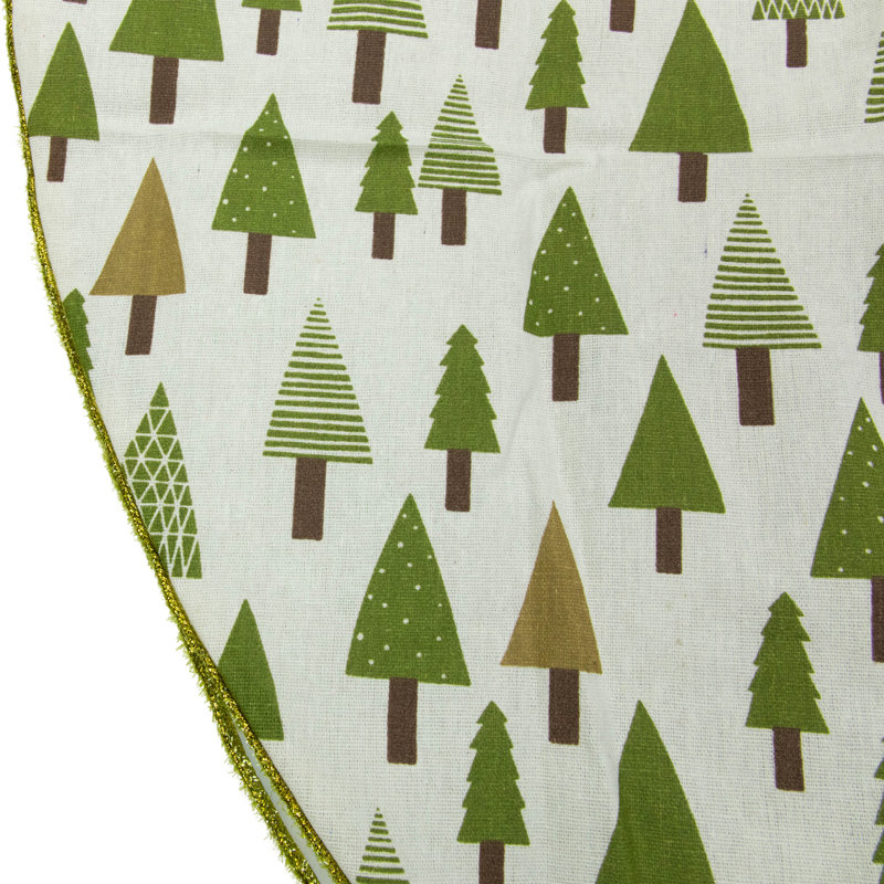 Jupe d'arbre de Noël 48 po crème et blanc