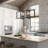 8-lamp matte black dimmable iron industrial pendant light