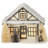 10" LED Cardboard Ski Chalet