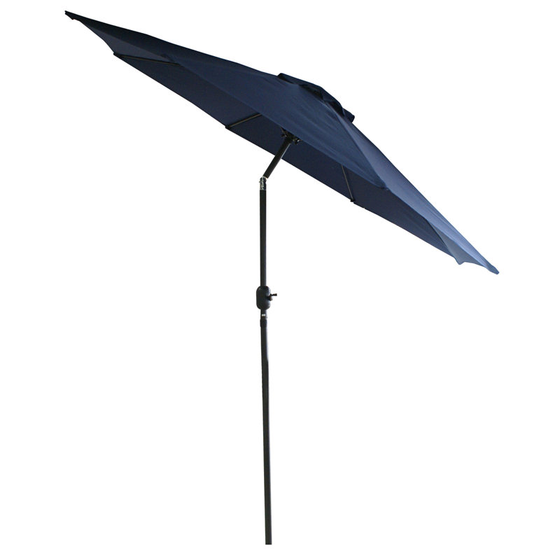 Parasol de marché 8 pi lb international, Bleu marine, Inclinaison manuelle