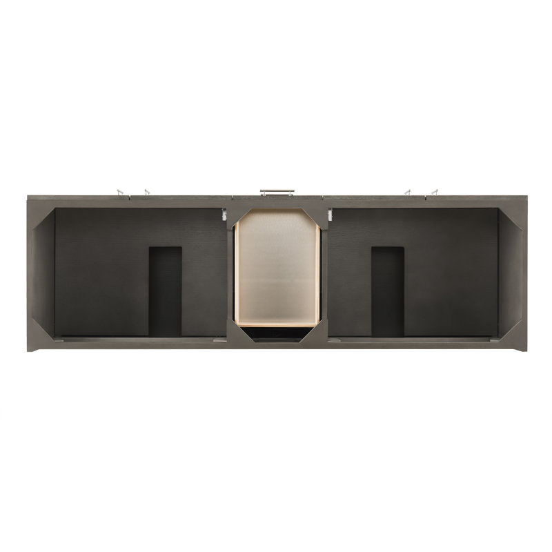 Metropolitan 72'' W Double Bathroom Vanity Base, Silver Oak