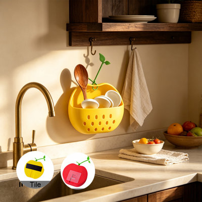 Panier à provisions en tissu, panier de cuisine ajouré, boîte de rangement multifonctionnelle, boîte de rangement murale magnétique pour réfrigérateur