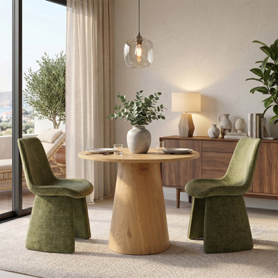 Ensemble de table de salle à manger 3 pièces pour 2 personnes avec chaises rembourrées Blanchard