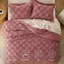 Ensemble d'édredon simple Literie rose grisâtre, ensemble de lit capitonné Boho, literie à carreaux de style Shabby Chic, 2 pièces, 1 édredon géométrique écossais et 1 taie décorative-1960535222-1960535225