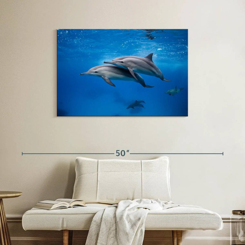 Brampt Swimming Dolphin Pair, 26" H x 39" W