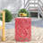 Coral Colored Outdoor Metal Table With Iron Construction Modern Elegant Color And-407126840