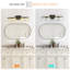 Applique murale 24 po à 4 lumières rétro avec abat-jour en cristal transparent, luminaire de meuble-lavabo en fer noir pour salle de bain ou couloir (sans ampoules)