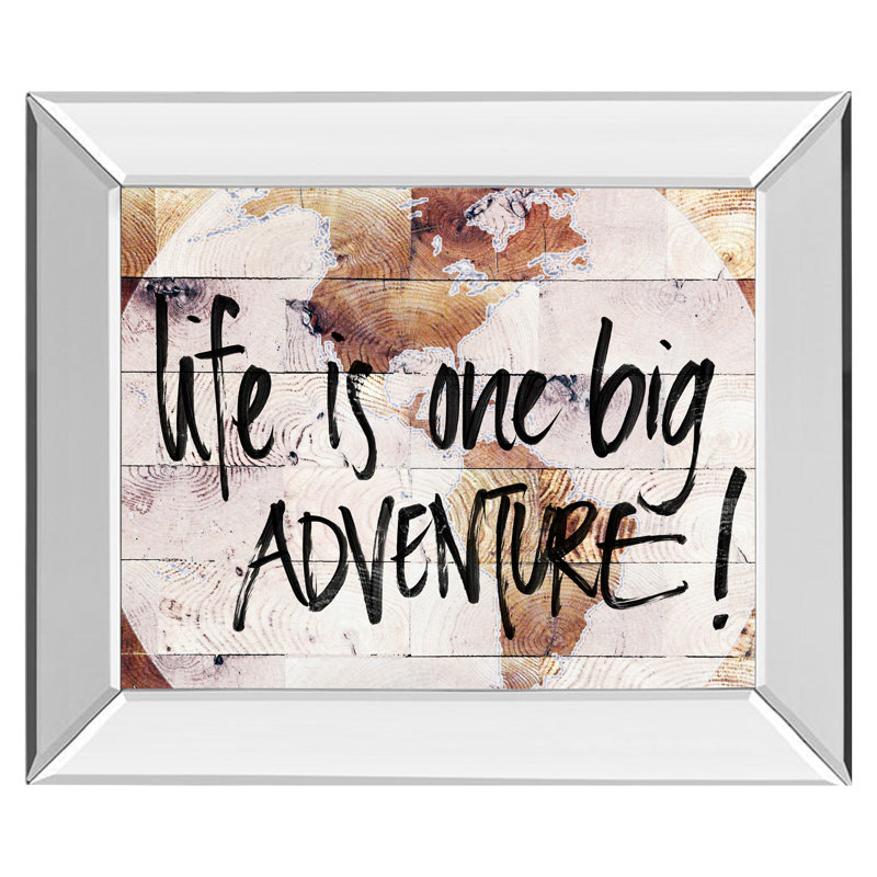Adventure Map Wall Art - 22" x 26" - Mirrored Frame