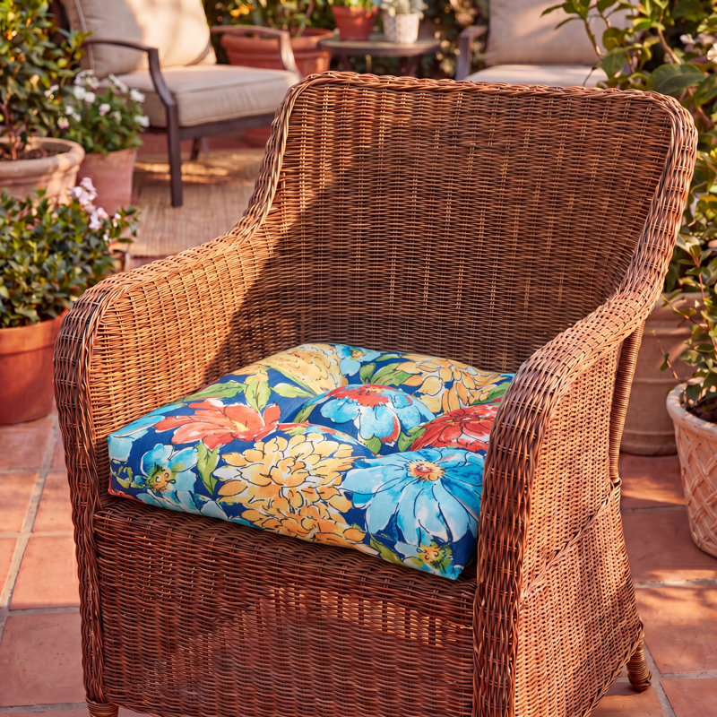  Outdoor Chair Cushion, Karina Floral Navy