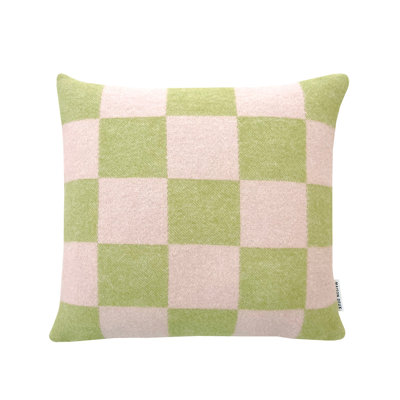 CHECKERBOARD Wool Lumbar Pillow Cover