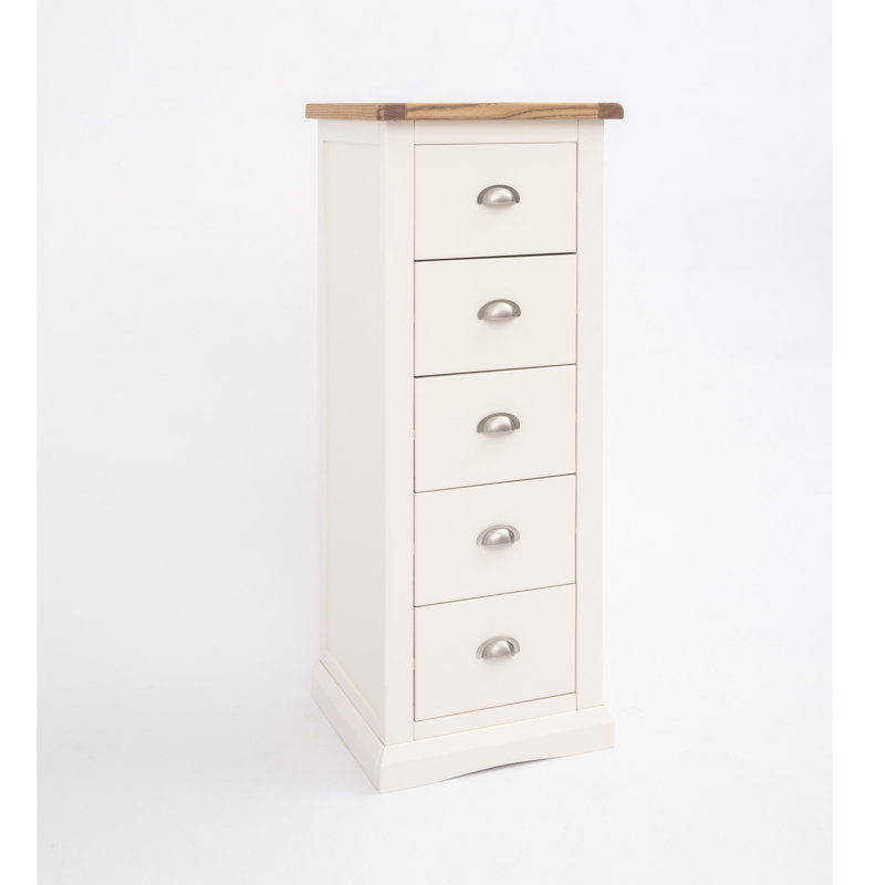 45cm W 5 - Drawer Chest of Drawers, Off White