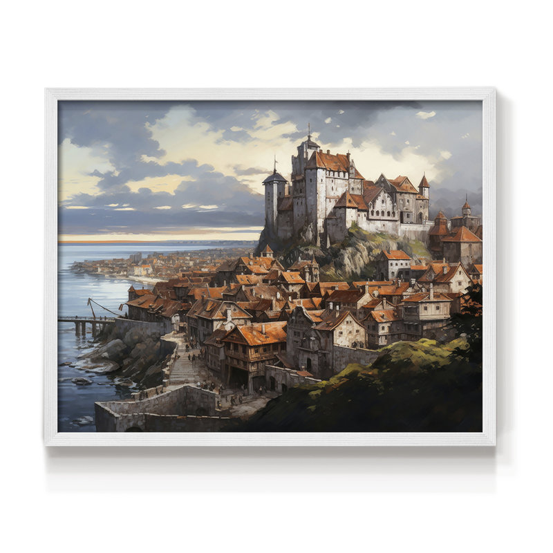 Paysage, série XCI, reproduction encadrée, H 16 po x l 20 po, Blanc