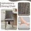 Modern Round Tempered Glass Pedestal Dining Set with Chenille Upholstery Dininig Chair-226268171-226268208-226408210