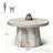 Round Fluted Coffee Table with Drum Base
