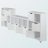 Ickes White Finished 3-Piece Storage Cabinet Set, 37.30" H X 109.85" W X 11.39" D