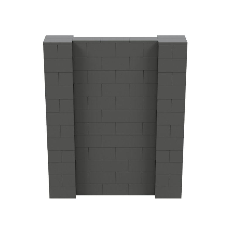Cloison 1 panneau autoportante, H 72 po x l 60 po x P 12 po, Gris foncé