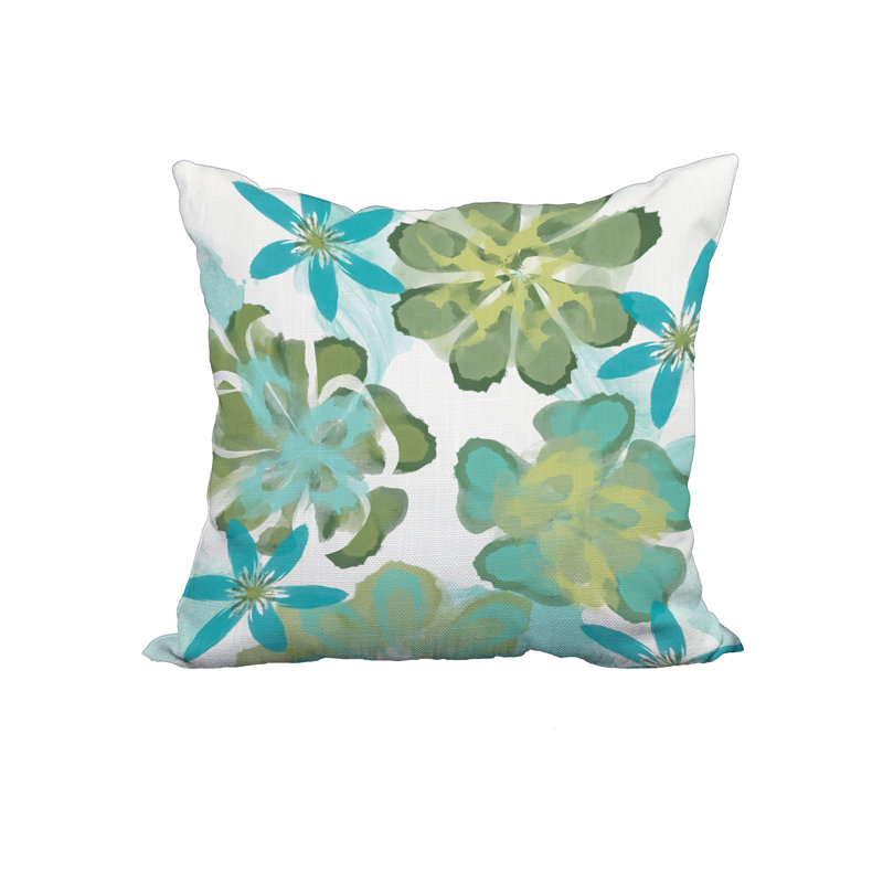 Coussin décoratif carré, 18 po x 18 po, Aqua