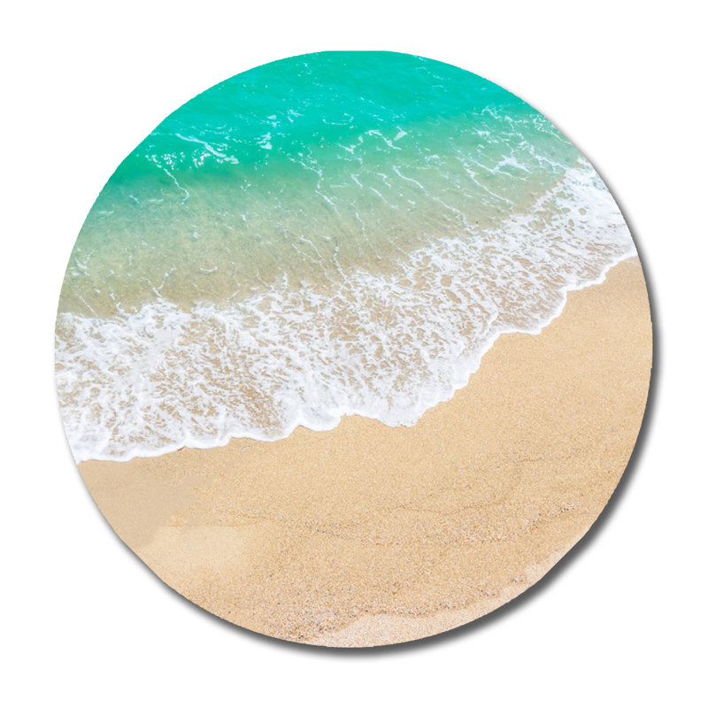 Sandy Beach Print, 46" H x 46" W x 1.5" D, Aluminum