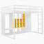 Lit mezzanine en bois avec garde-robe, tablettes et armoire-65687984-65687997