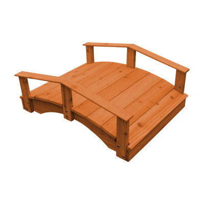 Keystone Amish Co.Cedar Japanese Garden Bridge, 3'  x  6', Cedar Stain