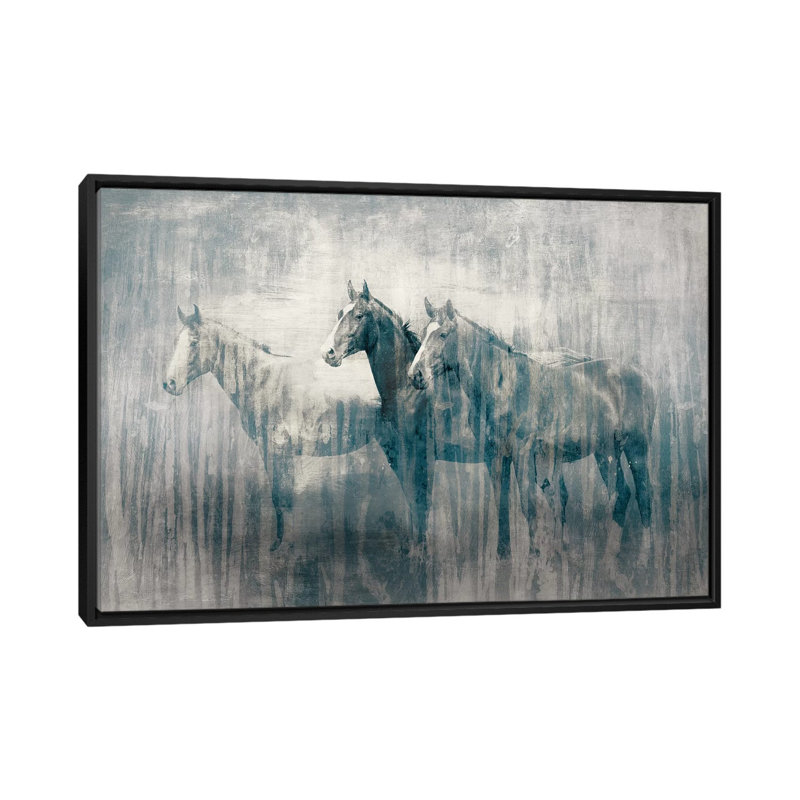 « marchpast », impression sur toile, H 18 po x l 26 po x P 1,5 po, Toile avec cadre noir, Pas de tapis