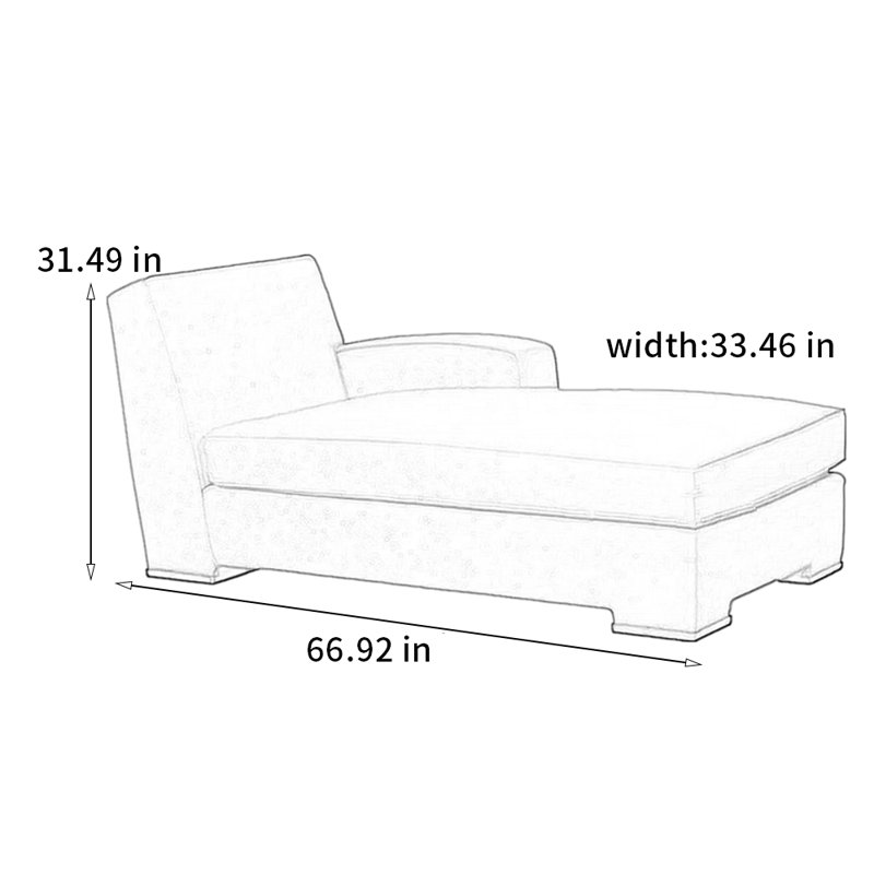 Comfortable modern pine chair, Left Hand Facing