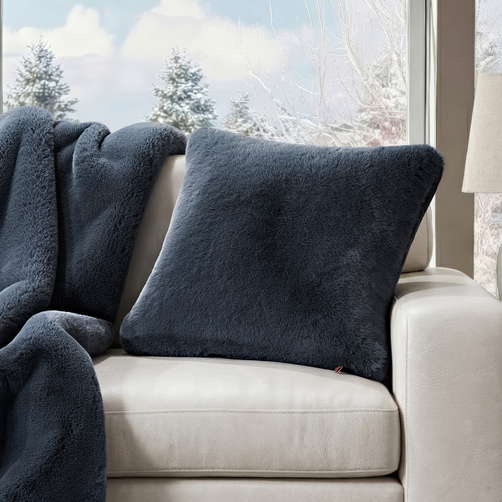 Pillow Cover, Square 20", Stormy Blue Mink