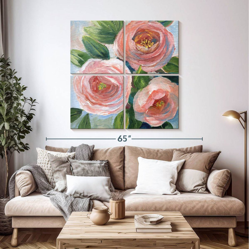 Bouquet Harnek pêche douce, H 45 po x l 45 po