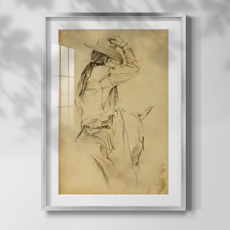 Impression tropicale encadrée II, Blanc, Papier avec cadre argenté