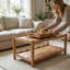 Table basse moderne à 2 niveaux