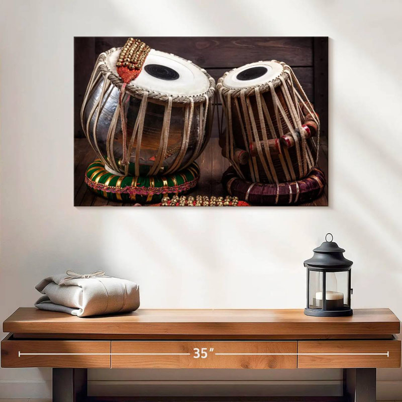 Abarca Tabla Drums And Bells, 16" H x 24" W
