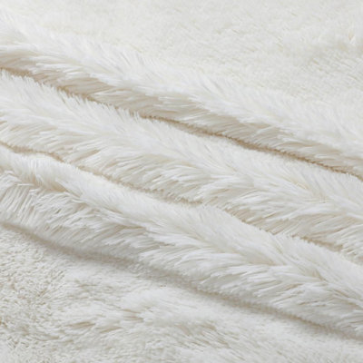 Kate Aurora Regal Luxe Oversized Ultra Soft & Fuzzy Lined Accent Throw Blanket-50Wx70L In.-Beige