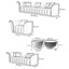 Ensemble de tables basses pour salon moderne en similicuir gris