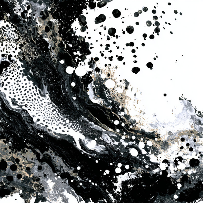 Art mural sur toile Cosmic Flow, H 20 po x l 20 po