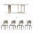 4 - Person Rectangular Sintered Stone tabletop Dining Table Dining Table Set-1568909020