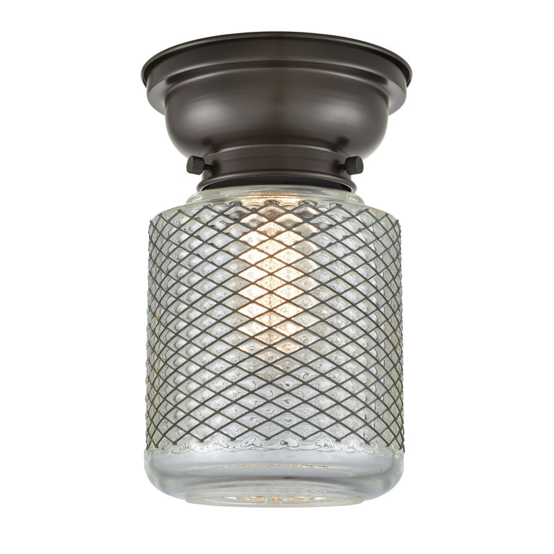 Iyana Glass Flush Mount, No Bulb Included, Oil Rubbed Bronze