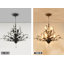 Lustre moderne de style luciole à 30 lumières avec chaîne de suspension Eftica
