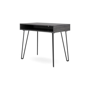 Benjara Mya Home Office Desk, 36 Inch Rectangular W Cubbies, Black ...