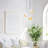 1-Light White Pendant Light Dimmable Track Design with Adjustable Head