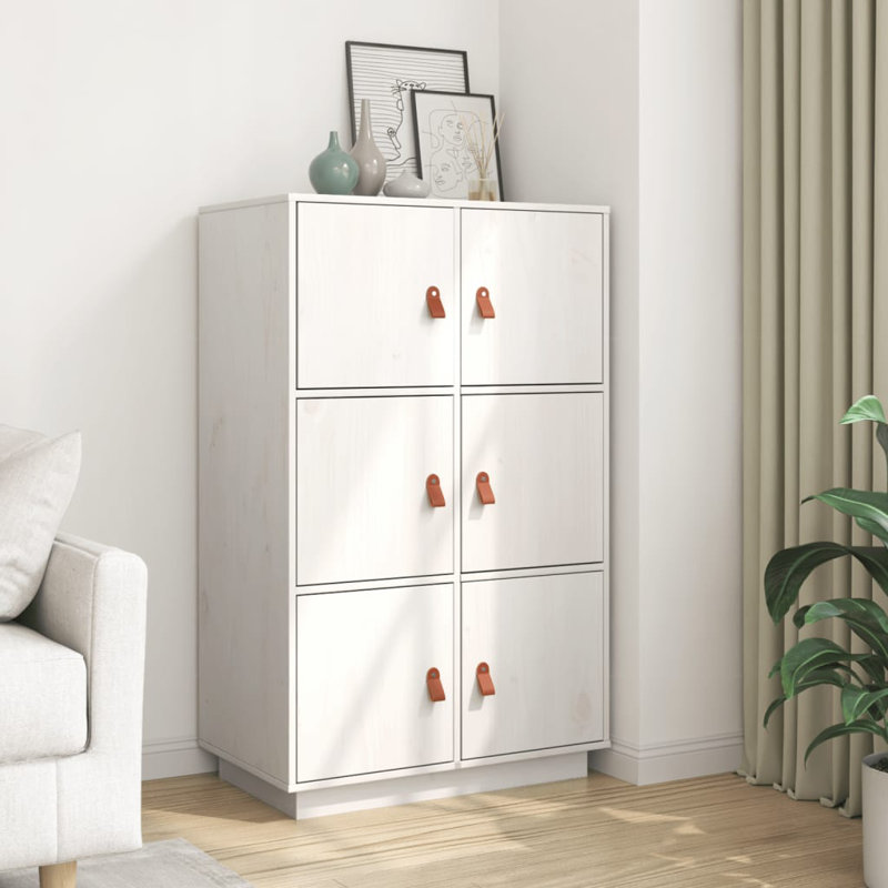 Kyarna 67cm Solid Wood Sideboard, White