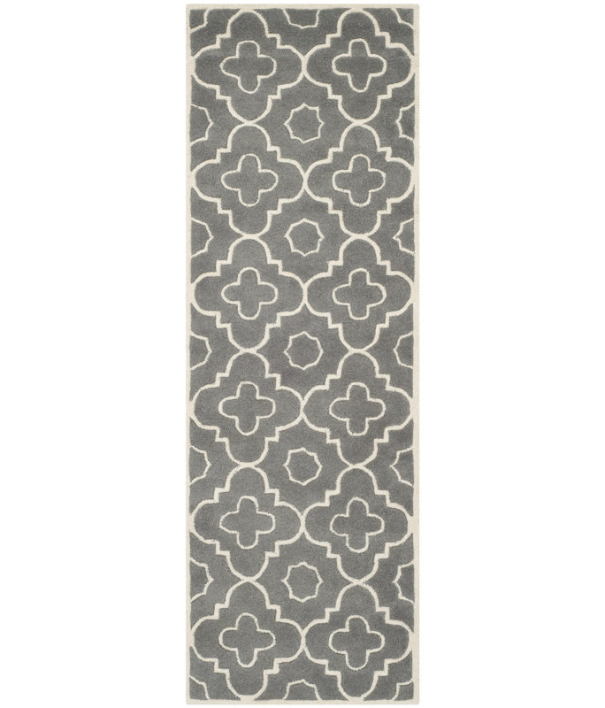 Carolene Hand Tufted Wool Geometric Rug, Runner 2'3" x 13'