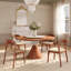 Table de salle à manger ronde en bois massif avec piédestal sculptural sphérique à cône | Table de salle à manger de style campagne moderne pour 4 à 8 personnes-1139219508-1139219510