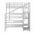 Loft Bed With L-Shaped Desk And USB, Wardrobe And Adjustable Shelf And LED-503576456