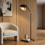 Lampe sur pied géométrique noire Aura