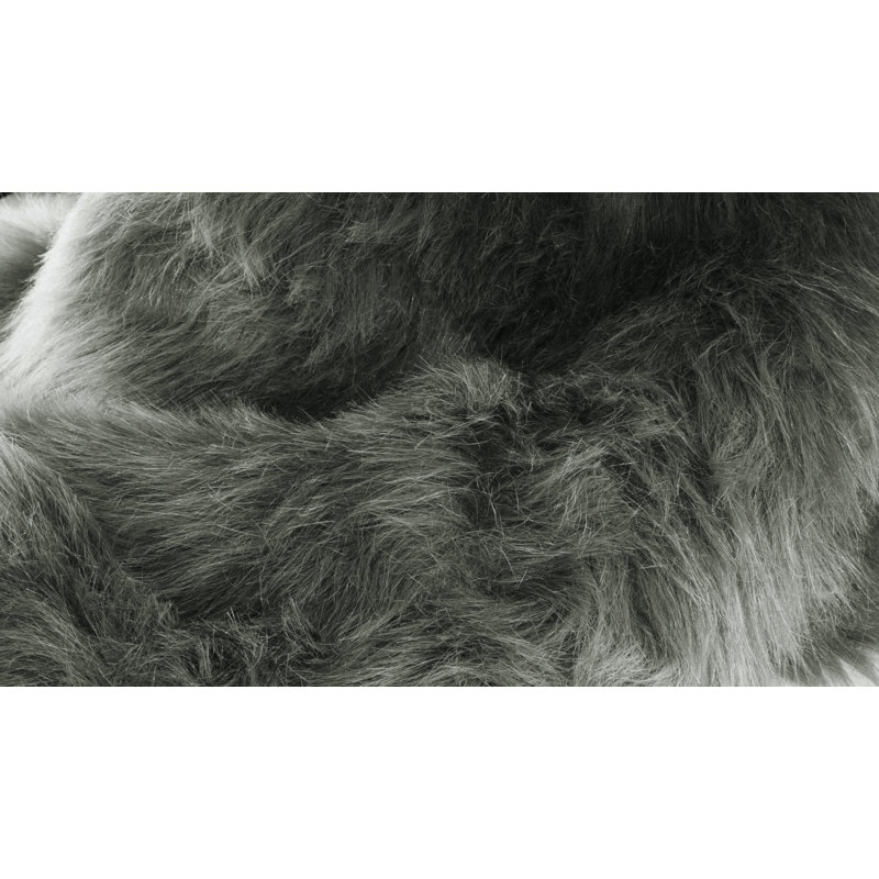 Tapis rond en fausse fourrure Clarra