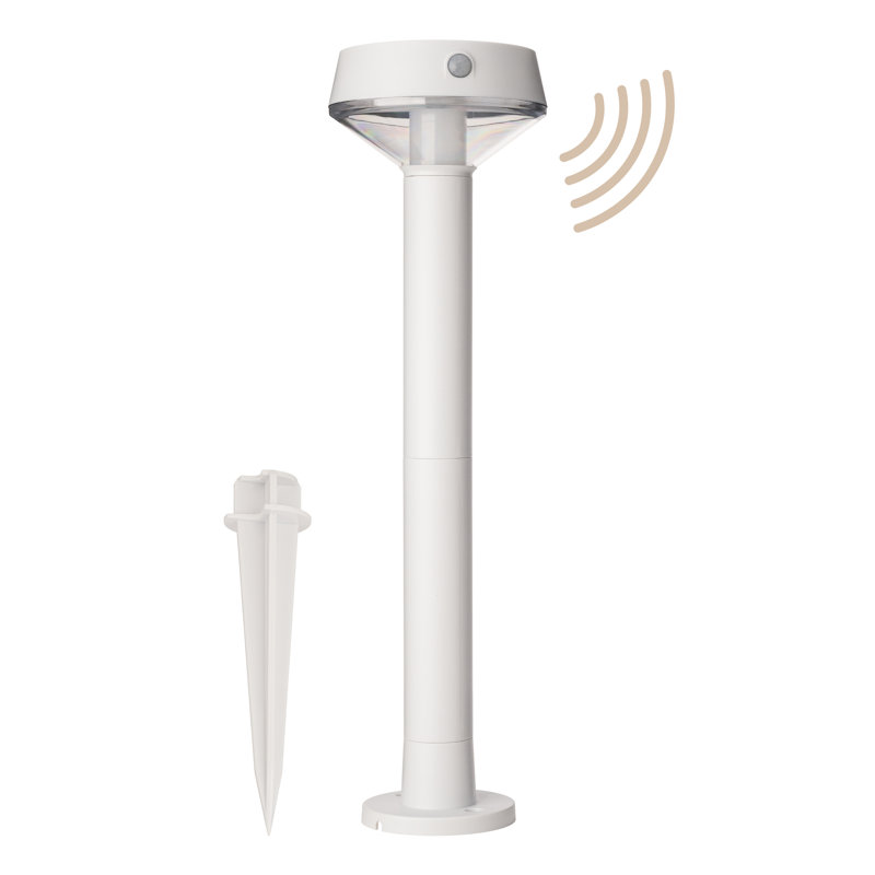 Éclairage de sentier ou de clôture à DEL avec détecteur de mouvement infrarouge et capteur de lumière du jour à 8 lumières à charge complète 3000K East Grove Home EcoPath Solar Collection
