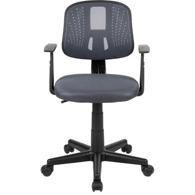 Meridian Mid-Back Swivel Mesh Task Office Chair with Pivot Back