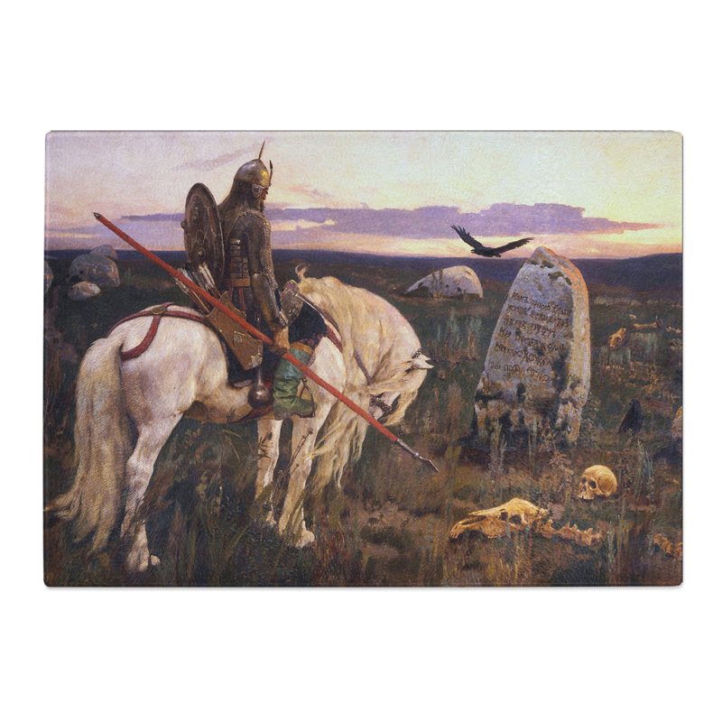 Knight at the Crossroads by Viktor Vasnetsov Chopping Board, 0.4cm H x 20cm W x 28.5cm L