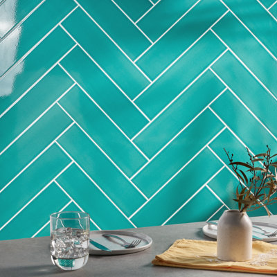 Colorwave 4.43'' W x 17.62'' L Crackled Ceramic Subway Wall Tile (10.35 Sq. Ft. / Case)