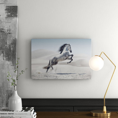 The Winter Stallion - Wrapped Canvas Print